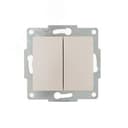 KARINA Выключатель двойной жемчужно-белый перламутр (10шт/120шт)