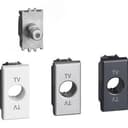 Axolute. Розетка SAT с разьемом типа F. Резьбовое соединение. 1 модуль. Поставляется в комплекте с лицевыми панелями цветов "Белый", "Алюминий", "Антрацит". Legrand Euro