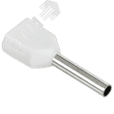 Наконечник-гильза НГИ2 0.75-10 белый (20шт) IEK