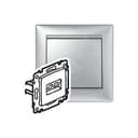 VALENA Розетка компьютерная RJ45х1 UTP алюминий