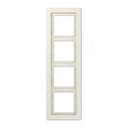 Рамка 4-я для горизонтальной/вертикальной установки  Серия- LS-Design  Материал- дуропласт  Цвет- слоновая кость
