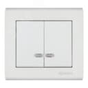 MANOLYA ВЫКЛЮЧАТЕЛЬ 2х КЛАВИШНЫЙ С ПОДСВЕТКОЙ