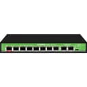 10 портовый коммутатор DSP208F-2F-T120 V1 Digma