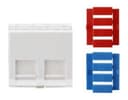 Вставка угловая 45x45 (аналог Mosaic) для 2х модулей Hyperline SIP3A-2K-M45-45
