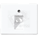 Крышка для одинарной телефонной и компьютерной розетоки UAE белая JUNG