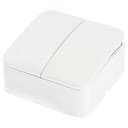 Выключатель 2-клавишный 250В 10А серия София белый STEKKER