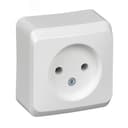 ЭТЮД Розетка наружная без заземления без шторок белая PA16-001B Systeme Electric