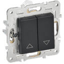 SKANDY Выключатель жалюзи 10А SK-V12Bl черный IEK