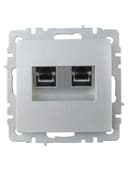 Розетка компьютерная двойн. СП RJ45 кат.5E BRITE РК10-2-БрА механизм алюм. IEK BR-K20-1-K47