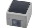 Выключатель STEKKER PSW1011154 одноклавишный открытой установки 250В 10А IP54 серыйграфит 32752