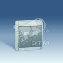 Рамка с двойной клавишей, с подсветкой, S44A, серый