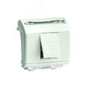 Розетка компьютерная RJ45 категория 6 Brava слоновая кость 2 модуля DKC