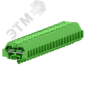 Клемма TB 1-1 с бок. подключ. с защелк. ножками, зеленая SUPU