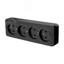 Розетка четырехместная б/з 250В 10А серия София черный STEKKER