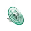 Изолятор стеклянный линейный подвесной ПС120Б V-образный замок ЮАИЗ