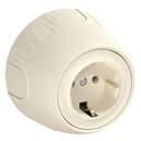 Розетка с заземлением  Rotondo, винтовые контакты, цвет бежевый