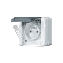 Розетка 16А 250V накладная франко-бельгийский стандарт