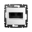 VALENA Розетка компьютерная RJ45х2 UTP белая 774231 LEGRAND