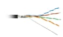 Кабель витая пара, экранированная 4х2х0,51 Hyperline Hyperline F/UTP4-C5E-S24-OUT-PE-BK-500 (500 м)