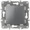 Переключатель Серия 12 12-1112-12 перекрёстный двойной, 10АХ-250В, графит