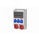 Устройство распределительное 00 3хSHUKO16А250В 2хСЕЕ16А5п с защитой, 222x369x130, настенное, пластик, IP44