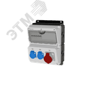 Комбинация розеток , Вход М32, клеммы, 1xCEE16A5p, 2xSchuko16A, IP44. 00-00033635 AlpenBox