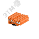 Клемма TP 2-2 проходная Push-in, сечение 6 мм. кв., оранжевая