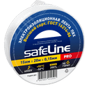 Изолента ПВХ белая 15мм 20м Safeline Росэл