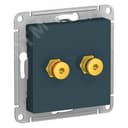 Аудиорозетка ATLASDESIGN двухместная изумруд