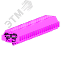 Клемма TB 1-1 с бок. подключ. с защелк. ножками, розовая.