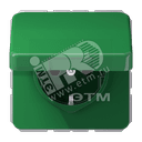 Крышка откидная для штепсельных розеток и изделий с платой 50х50мм зеленая JUNG