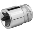 Торцовая головка "INDUSTRIE QUALITAT", Cr-V, внешний TORX, хромосатинированная, 1/2", Е 20