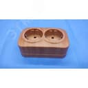 GLORY Розетка двухместная наружная с заземлением дуб IEK