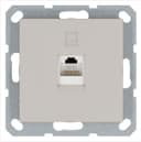 Розетка компьютерная 1-м RJ45 IP20 кат. 5E механизм тауп Jasmart G6105T
