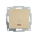 VESNA Выключатель проходной с подсветкой золото
