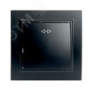 Переключатель одноклавишный перекрестный, 250В, 10А, серия Эрна, черный, Stekker