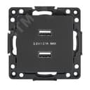 Стокгольм Механизм Розетки USB 2-местной 2,1А черный