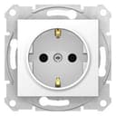 Sedna Розетка с заземлением и защитными шторками (белый) Schneider Electric (SDN3000121)