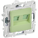 SKANDY Розетка компьютерная двойная RJ45 кат.5E SK-K03G мятный IEK