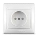 Розетка 1-м СП Севиль 16А IP20 без заземл. защ. шторки бел. UNIVersal С0047