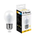 Лампа светодиодная Feron LB95 Шарик E27 7W 2700K 25481