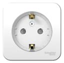 Розетка 1-м ОП Blanca 16А IP20 250В с заземл. защ. шторки с изолир. пластиной (компакт) бел. SE BLNRA111111