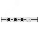 MultiTrack Шина открытой установки трековой системы 100 см Белый