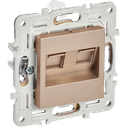 SKANDY Розетка компьютерная двойная RJ45 кат.5E SK-K03Sa песочный IEK