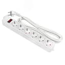 Сетевой фильтр 6*5м 13А/3,2кВт с выкл. c/з ПВС 3х1,0 Блокбастер XL EKF