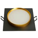 Светильник встраиваемый Feron DL506 потолочный GX53 черный золото квадрат 51364