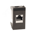 Розетка RJ-45 категория 6A Viva 1 модуль черная