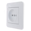 KARINA Розетка б/з керамика белая (10шт/120шт)