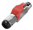 Разъем полевой оконцовки RJ-45 (8P8C) под витую пару Hyperline PLUE-8P8C-S-C6A-SH-RD