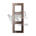 Рамка 3-я для горизонтальной/вертикальной установки Серия- ACreation Материал- стекло Цвет- мокко